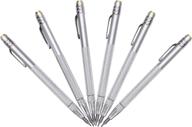 imt 6 pack tungsten carbide tip scriber aluminium etching engraving pen with clip and magnet for glass, ceramics, metal sheet логотип