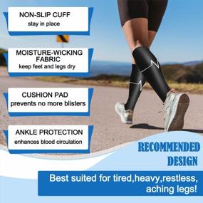 img 1 attached to Compression Socks For Men & Women With Cushion Pad, Arch Support And Running Circulation Support - 2 Pack