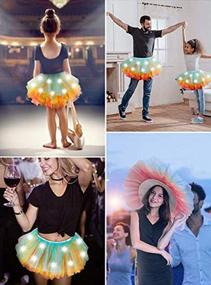 img 1 attached to LED Light Up Neon Tulle Tutu Skirt - 5 Layers Perfect For Parties And Dance; Women'S Fashion Statement