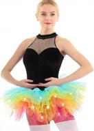 led light up neon tulle tutu skirt - 5 layers perfect for parties and dance; women's fashion statement логотип