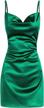 silky style: zaful women's satin cocktail party dress with cowl neck and side slit logo
