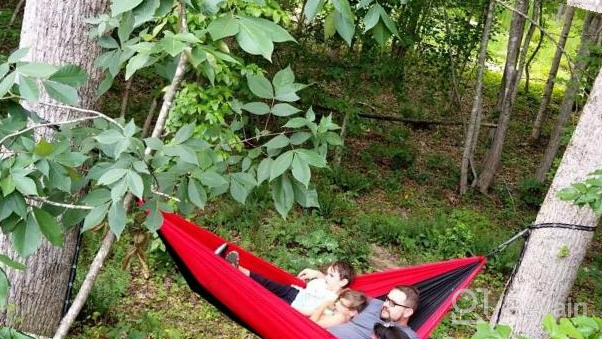 img 1 attached to AnorTrek Camping Hammock: Lightweight, Portable & Durable For Hiking, Backpacking Or Relaxation! review by Sean Skinner