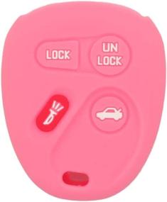 img 3 attached to SEGADEN Silicone Cover Protector Case Holder Skin Jacket for CHEVROLET BUICK CADILLAC PONTIAC OLDSMOBILE 4 Button Remote Key Fob CV4611 - Pink