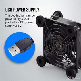 img 2 attached to Enhance Performance & Prevent Overheating with 2PACK 80mm USB Cooling Fan for AV Receiver DVR Playstation/TV Box/Game Console