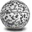 millenti street-wise camo basketballs - colorful outdoor-indoor camouflage balls for men, women, youth & kids - 29.5" size 7, 28.5" size 6, 27.5" size 5 logo
