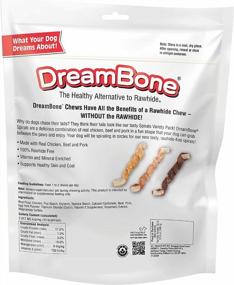 img 3 attached to DreamBone Spirals Variety Pack, No-Rawhide Chews For Dogs, 32 Spiral Chews