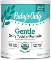 baby's only organic whey & dairy protein gentle toddler formula - non-gmo, usda organic, 12.7 oz, clean label project verified logo