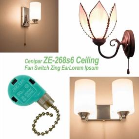 img 2 attached to 2 Pack Cenipar ZE-268S6 Ceiling Fan Switch - Bronze Pull Chain 3 Speed 4 Wire