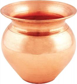 img 3 attached to Medium Copper Kalash 3.5 Inch Lota Pot For Pooja - Shubhkart 100% Authentic