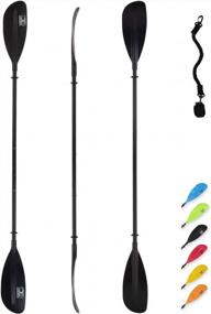 img 4 attached to Adjustable And Fixed Kayak Paddle: OCEANBROAD'S 86-94In/220-240CM And 90In/230CM Kayaking Oar With Paddle Leash