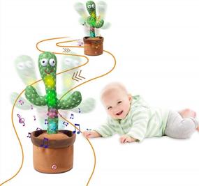 img 4 attached to Cute And Entertaining Cactus Baby Toy For Crawling And Talking Fun!