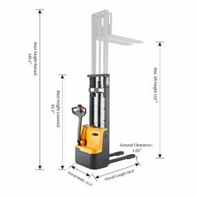 img 1 attached to APOLLOLIFT Fully Powered Drive And Lift Electric Stacker 2640 Lbs Capacity Fixed Legs 118" Lifting