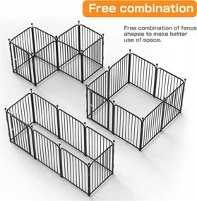 img 1 attached to 🐾 Versatile 8-Panel Dog Playpen: Indoor/Outdoor Puppy Fence & Pet Gate for Large/Medium/Small Dogs - Perfect for Yard, Camp & Exercise