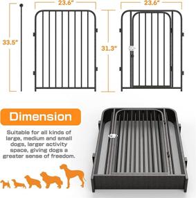 img 2 attached to 🐾 Versatile 8-Panel Dog Playpen: Indoor/Outdoor Puppy Fence & Pet Gate for Large/Medium/Small Dogs - Perfect for Yard, Camp & Exercise