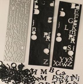 img 4 attached to DIY металлические штампы для резки алфавита, 26 букв 1,2x1 дюйм для изготовления карт, поделки для скрапбукинга, день рождения, День Благодарения, Рождество