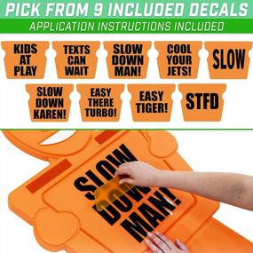 img 2 attached to GoSports SlowDownMan! High Visibility Kids At Play Signage For Neighborhoods With Flag - Choose Your Style For Enhanced Street Safety