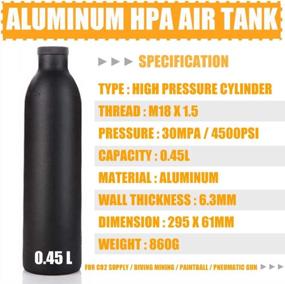 img 1 attached to HPDAVV High-Pressure Dive Tank For Safe And Efficient Scuba Diving Experience: Thickened Explosion-Proof CO2 Cylinder With Lightweight Aluminum Bottle In Various Sizes