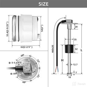 img 1 attached to 🚤 Rupse Fuel Sender Unit - Boat Fuel Tank Sending Unit & Fuel Water Level Sensor - High-Quality Stainless Steel Fuel Sender and Fuel Gauge for Boat, Car, Truck, RV (6" / 150mm)