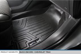 img 2 attached to 🚗 Enhanced MAXFLOORMAT Floor Mats and MAXTRAY Cargo Liner for Buick Encore (2013-2017) / Chevrolet Trax (2014-2017) - Complete Set in Black