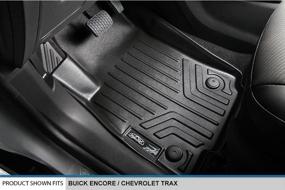 img 3 attached to 🚗 Enhanced MAXFLOORMAT Floor Mats and MAXTRAY Cargo Liner for Buick Encore (2013-2017) / Chevrolet Trax (2014-2017) - Complete Set in Black