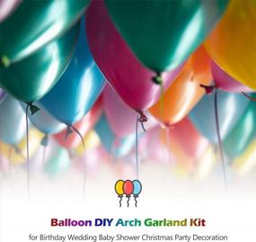 img 3 attached to Create A Stunning Balloon Arch With Hautton'S DIY Garland Kit - 50 Metallic Balloons, Strip Tape, Glue, And Tool Included!