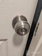 img 1 attached to Probrico Passage Door Knobs Brushed Nickel Interior Keyless Round Door Knobs Hall/Closet Handles, 6 Pack review by Sabryna Wickings