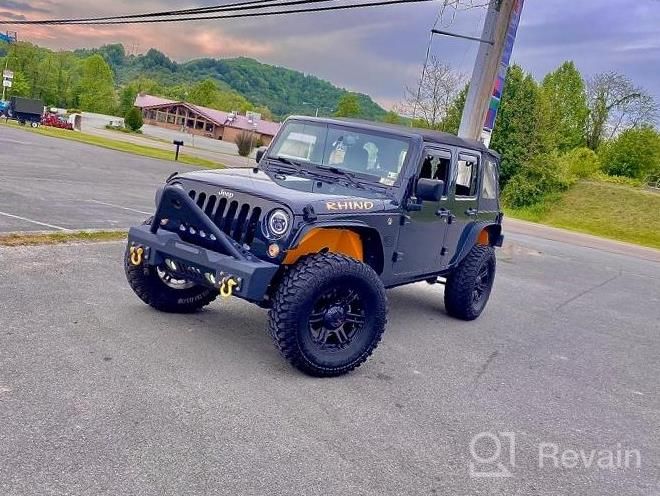 img 1 attached to Off-Road Fender Flares For Jeep Wrangler 2007-2018 JK & JKU Unlimited - Heavy Duty Flat Textured Steel Mud Guards In Black (Set Of 4) By Hikotor For Front And Rear Replacement (2 Or 4 Door Options) review by Richard Summerall