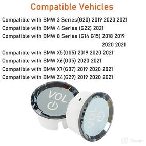 img 3 attached to 🔘 Enhance your BMW's Elegance with Jaronx Crystal Volume Knob Button Cover – Compatible with BMW 3 4 8 X5 X6 X7 Z4/ G20 G22 G14 G15 G05 G06 G07 G29