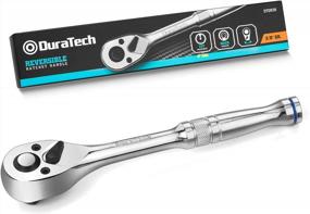 img 4 attached to Duratech 3/8-Inch Drive Ratchet Handle And Socket Wrench With Quick-Release, 72-Tooth Reversible Switch, Full-Polished Chrome Plating, And Strong Alloy Steel Construction For Optimal Performance