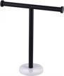 stylish and durable t-shape hand towel holder stand with marble round base for bathroom vanity countertop - matte black finish, made from sus304 stainless steel - kes towel rack, bth205s10-bk logo