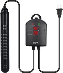 img 4 attached to 🐠 Upgraded SZELAM Submersible Aquarium Heater - 100W Dual Temp Displays, External Intelligent LED Digital Temperature Controller, 2 Suction Cups - Ideal for 5-26 Gallon Tanks