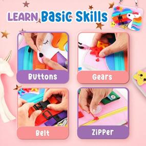 img 2 attached to Montessori Sensory Activity Board For Toddlers - Busy Board Toy For Boys & Girls Age 3-4, Preschool Educational Travel Toy To Learn Dressing Skills And Fine Motor Development