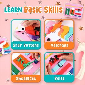 img 1 attached to Montessori Sensory Activity Board For Toddlers - Busy Board Toy For Boys & Girls Age 3-4, Preschool Educational Travel Toy To Learn Dressing Skills And Fine Motor Development