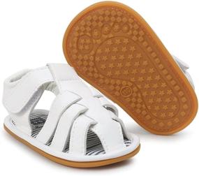 img 4 attached to ENERCAKE Sandals Closed Toe Anti Slip Shoes（13Cm Boys' Shoes via Sandals