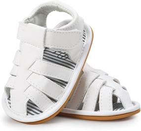 img 1 attached to ENERCAKE Sandals Closed Toe Anti Slip Shoes（13Cm Boys' Shoes via Sandals