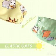 🌭 little dimsum full sleeved feeding bib 2 pack - waterproof bib apron with large food pocket - ideal for babies & toddlers, 6-48 months (little puppy/little cat) logo