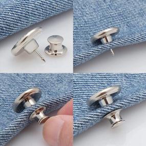 img 1 attached to Revamp Your Wardrobe With 12PCS Instant Fit Removable Buttons - No Sewing Required!