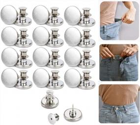 img 4 attached to Revamp Your Wardrobe With 12PCS Instant Fit Removable Buttons - No Sewing Required!