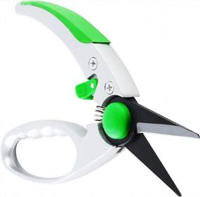 img 4 attached to WilFiks 8-Inch Garden Pruning Shears - Classic Hand Pruner With Comfortable Handle And Shock-Absorbing Spring - Ideal For Trimming Trees, Branches, And Stems - Heavy-Duty Gardening Scissors Tool