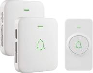 wireless doorbell chime - avantek mini waterproof, 1000 feet range, 52 melodies & 5 volume levels with led flash logo