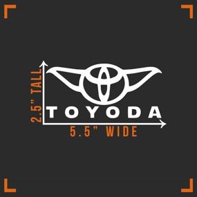 img 1 attached to 🚗 Toyoda Parody Decal Vinyl Sticker - Fun Auto Car Truck Wall Laptop Decoration, White, 5.5" x 2.5