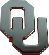 оклахома ou sooners металлическая автомобильная эмблема - много в наличии! (chrome (crimson trim)) логотип