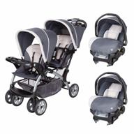 versatile baby trend tandem stroller with easy-fold and adjustable car seats - magnolia logo