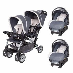 img 4 attached to Versatile Baby Trend Tandem Stroller With Easy-Fold And Adjustable Car Seats - Magnolia