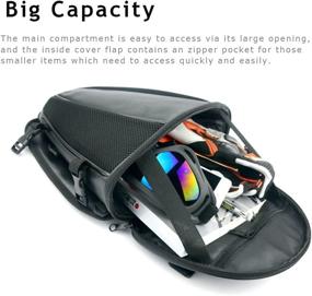 img 3 attached to 🏍️ Versatile Waterproof Motorcycle Backseat Tail Bag - MIGHTYDUTY Super Light Tank Bag for Motorbikes, Black Saddle Bag with Rear Seat Storage