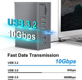 img 1 attached to INTPW 16 In 1 USB C Docking Station: Enhance MacBook & Windows Experience With 100W Adapter, Single 5K/ Dual 4K 60Hz, Thunderbolt 3/4 Port