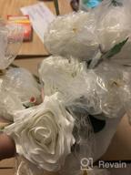 img 1 attached to Realistic And Elegant DIY Wedding Flowers: Get 12Pcs Of DIGIROOT Artificial Silk Rose Flowers In Champagne Color For Home And Party Decorations review by John Pineda