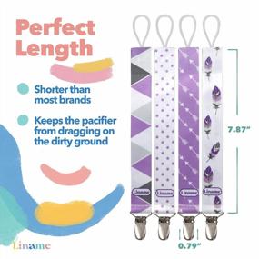 img 3 attached to 4-Pack Liname Pacifier Clips With Teething Toy - Unisex Binky Holders For Boys & Girls - Soothie Paci Clip And Holder - Baby Pacifier Clips To Enhance Comfort And Convenience