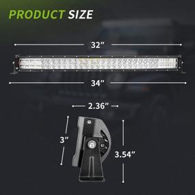 img 3 attached to Powerful 32 Inch LED Light Bar With Upgraded Chipset - 360W, 9D & 36000LM For Off-Road Adventures