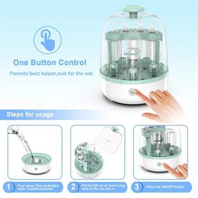 img 2 attached to 🍼 Bottle Sterilizer: Fast and Efficient Sanitizer for Baby Bottles, Pacifiers, Breast Pumps – High Capacity, 99.99% Clean in 8 Minutes